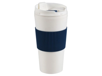 Travel Mug with Wrap, 7 in. (Blue)