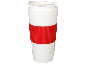 Travel Mug with Wrap, 7 in. (Red)
