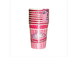 Princess Tiara Party Cups 8pc