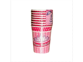Princess Tiara Party Cups 8pc