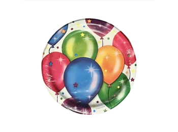 Birthday Balloons Plates 16pc