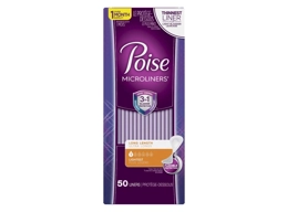 Poise Daily Microliners/Panty Liners, Lightest-Long Postpartum Pantiliners, 50ct