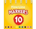 Crayola Classic Kid's Markers, Fine Point, Assorted, 10/Pack