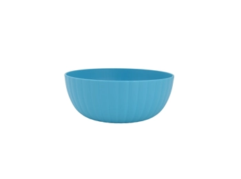 Mainstays - Blue Round Plastic Bowl, Ribbed, 38-Ounce