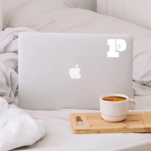 50mm Logo Laptop Sticker – White