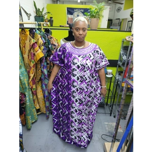 Wax printed dress