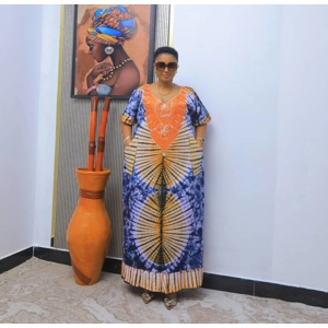 African print boubou dress, brand kiusa