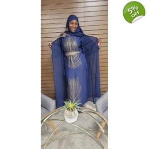 Abaya Dress /3 pieces/ color Blue