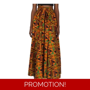 Kente African Long maxi Skirt