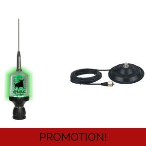 CB MOBILE ANTENNA LED SIRIO BULL TRUCKER 3000 PL MAG MOUNT 145CM