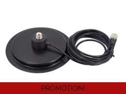 Turbo-S Large Magnetic Mount With SO239 Fitting