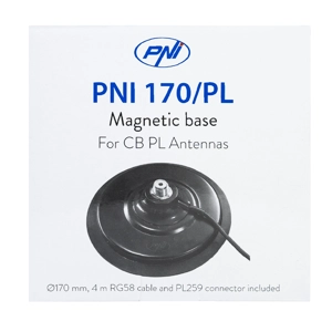 Magnetic base PNI 170/PL 170 mm, slim, contains 4m cable and plug PL259