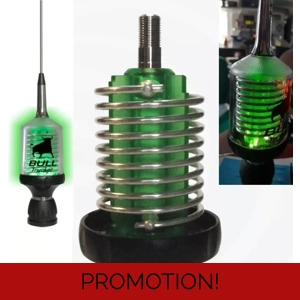 Mobile CB ANTENNA LED SIRIO BULL TRUCKER 5000 RG58 CABLE COAX 4M NE-PL 5000W 27-30 MHz