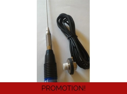Antenna CB mobile TTI 145 PL + SO 239 con RG 58 cable