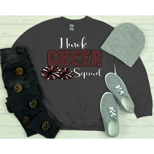 #Cass City Cheer Squad Crew Neck Sweatshirt Glitter