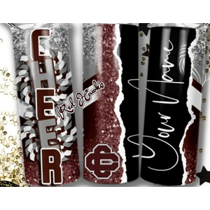 20 oz Personalized Cheer Tumbler/Sports Bottle Sublimation