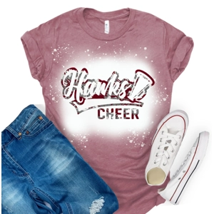Bleached Hawks Cheer Floral
