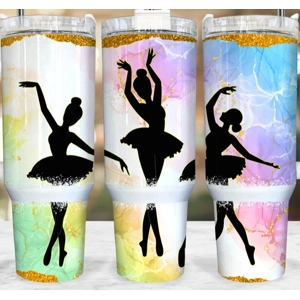 40 Oz Sublimation Tumbler Pastel  Ballerina