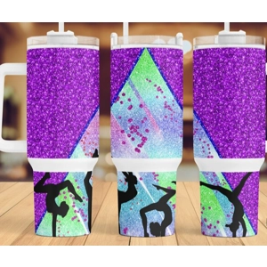 40 Oz Sublimation Tumbler Purple Dance
