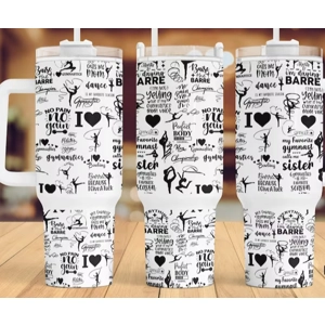 40 Oz Sublimation Tumbler B&W Dance
