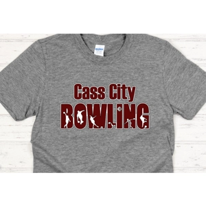 #CC Bowling Word Grey Shirt