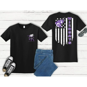 ###TR Bass Fishing 50/50  Flag Back Shirts