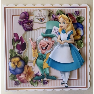 Alice In Wonderland Have A Wonderful Day Handmade Decoupag..