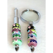 Colorful Ink Pen and Magnifying Glass Set