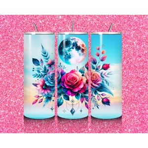 20 oz Boho Moon with Roses