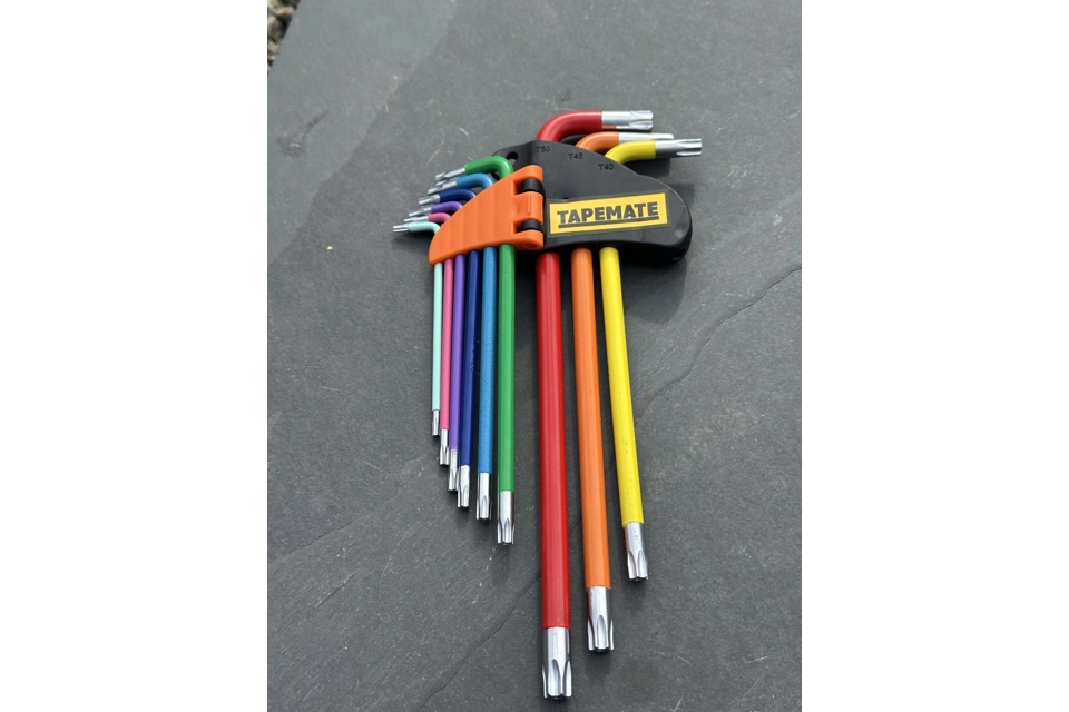 Torx 230mm wrench set 9 piece T10,T15,T20,T25,T27,T30,T40,..