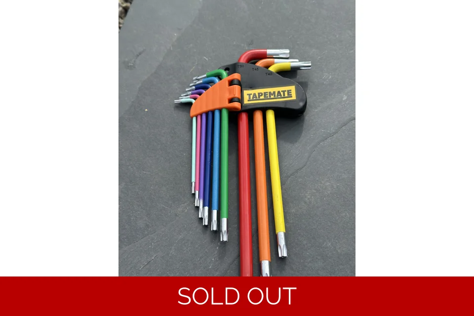 Torx 230mm wrench set 9 piece T10,T15,T20,T25,T27,T30,T40,..
