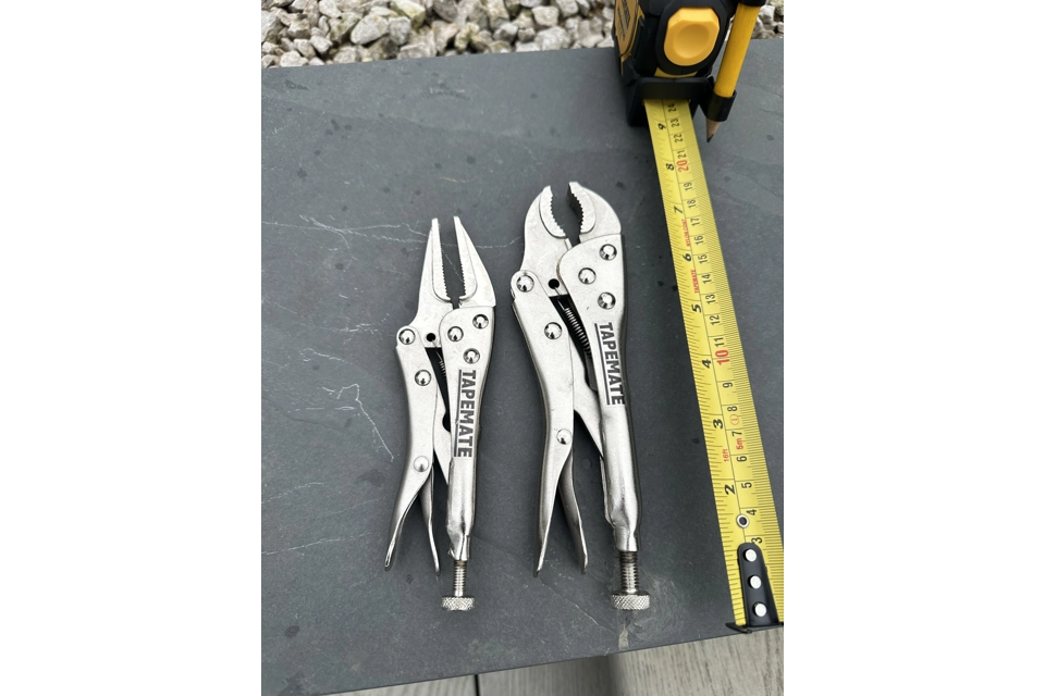 Mole grips 8 inch straight jaw and curved jaw chrome plate..