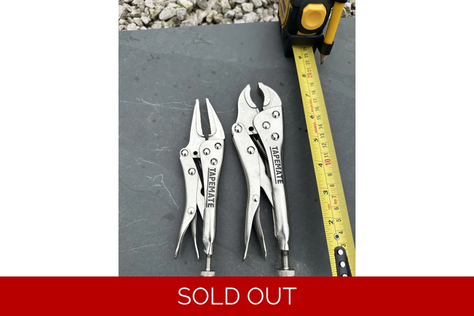 Mole grips 8 inch straight jaw and curved jaw chrome plate..