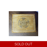 Large Hand Pyrographed Wooden Box