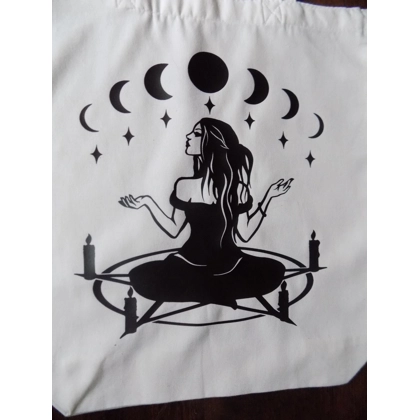 Tote Bag - Witch with Moon Phases