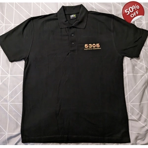 5305LA Black Polo Shirt