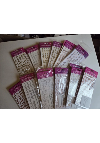 Bulk Glitter Alphabet & Numbers Sticker Sheets