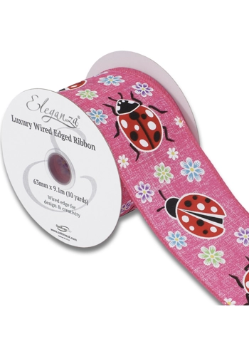 Pink Ladybird Ribbon