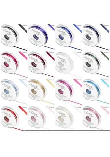 Eleganza Satin Ribbon - reduced to clear