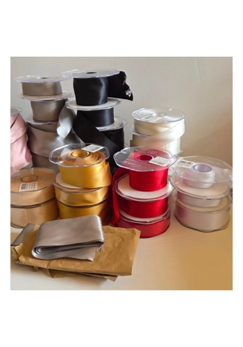 Bulk Lot of Eleganza Wired Edge Satin Ribbon