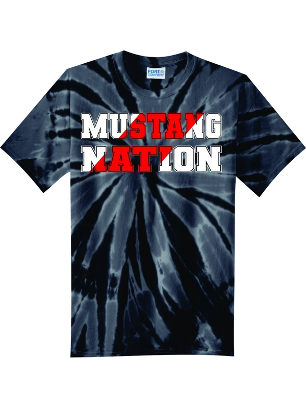 Youth, Adult and Ladies Tye-Dye "Mustang Nation" T-Shirts