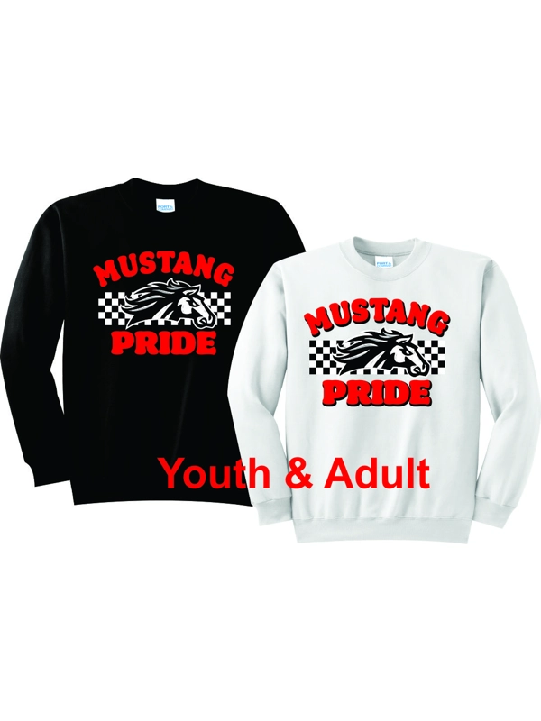 Youth & Adult "Checkered" Crewneck Sweatshirts