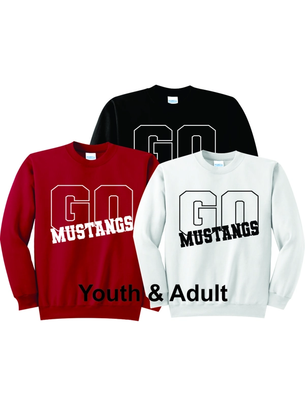 Youth & Adult "GO" Crewneck Sweatshirts