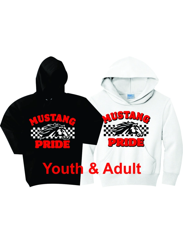 Youth & Adult "Checkered" Pullover Hooded Sweatshirts