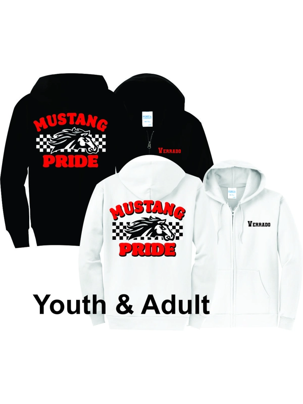 Youth & Adult "Checkered" Zip Hooded Sweatshirts