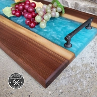Walnut & Epoxy Charcuterie Board Set! Walnut & Epoxy Charcuterie Board Set!