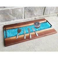 Walnut & Epoxy Charcuterie Board Set!