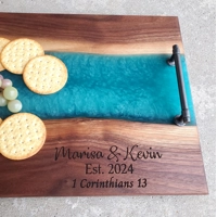 Walnut & Epoxy Charcuterie Board Set!