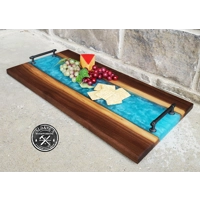 Walnut & Epoxy Charcuterie Board Set!