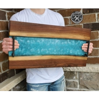 Walnut & Epoxy Charcuterie Board Set!